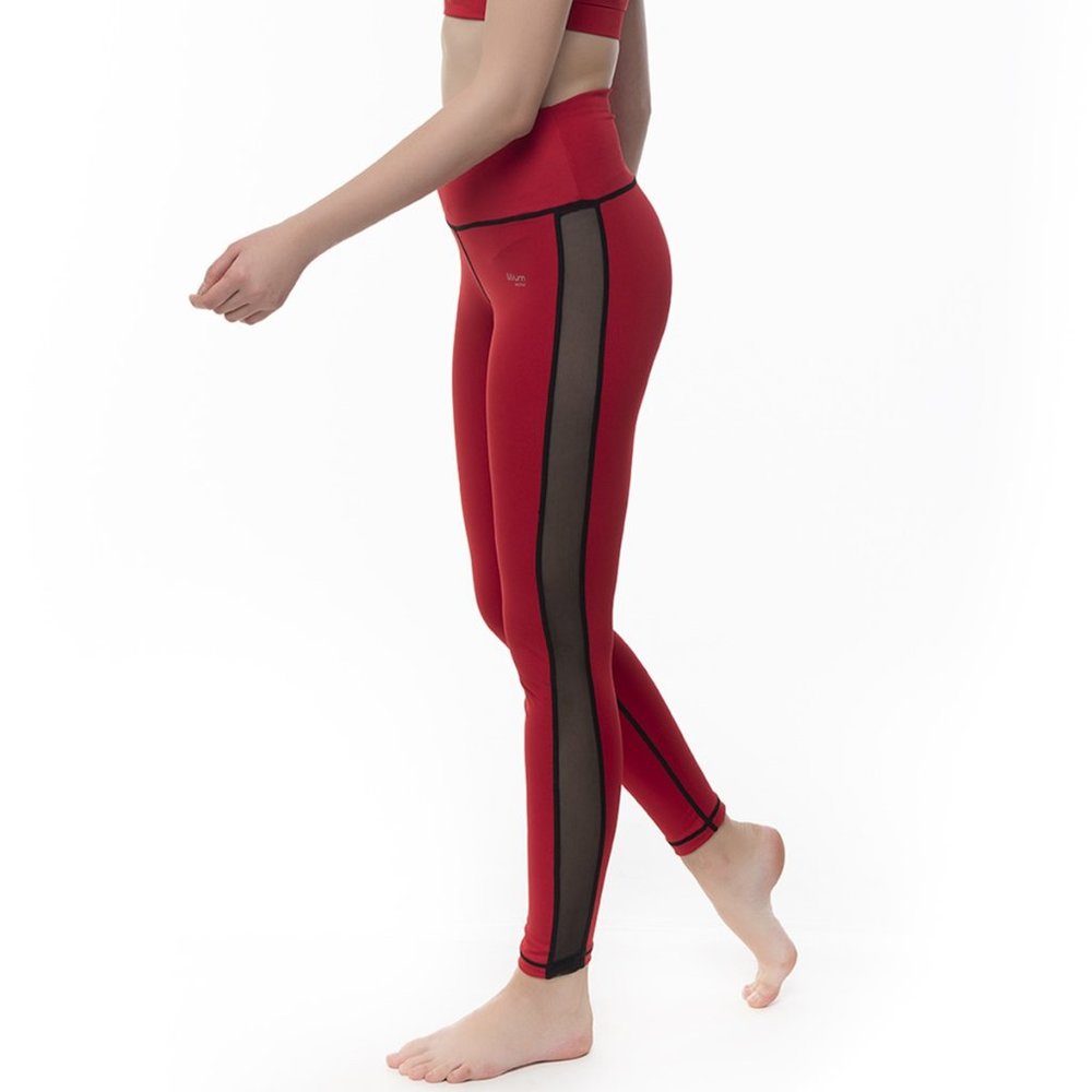 Valentine's Day Gift Mesh Red Leggings